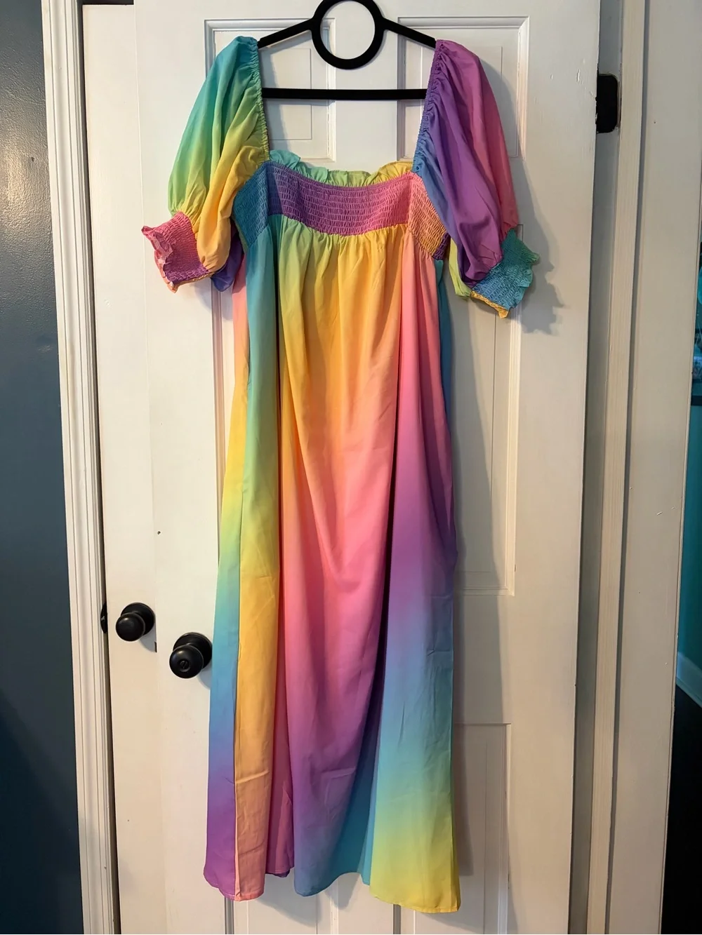 Brand New Dressed in LALA Multicolor Pastel Ombre Maxi Dress